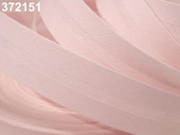 Schrägband Baumwolle Breite 20 mm gefalzt - Babyrosa